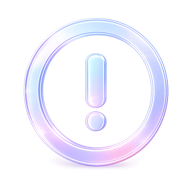 exclamation mark glass